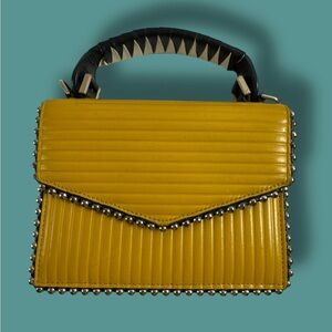 les petits joueurs Handbags Yellow Black  Beaded Studs Purse